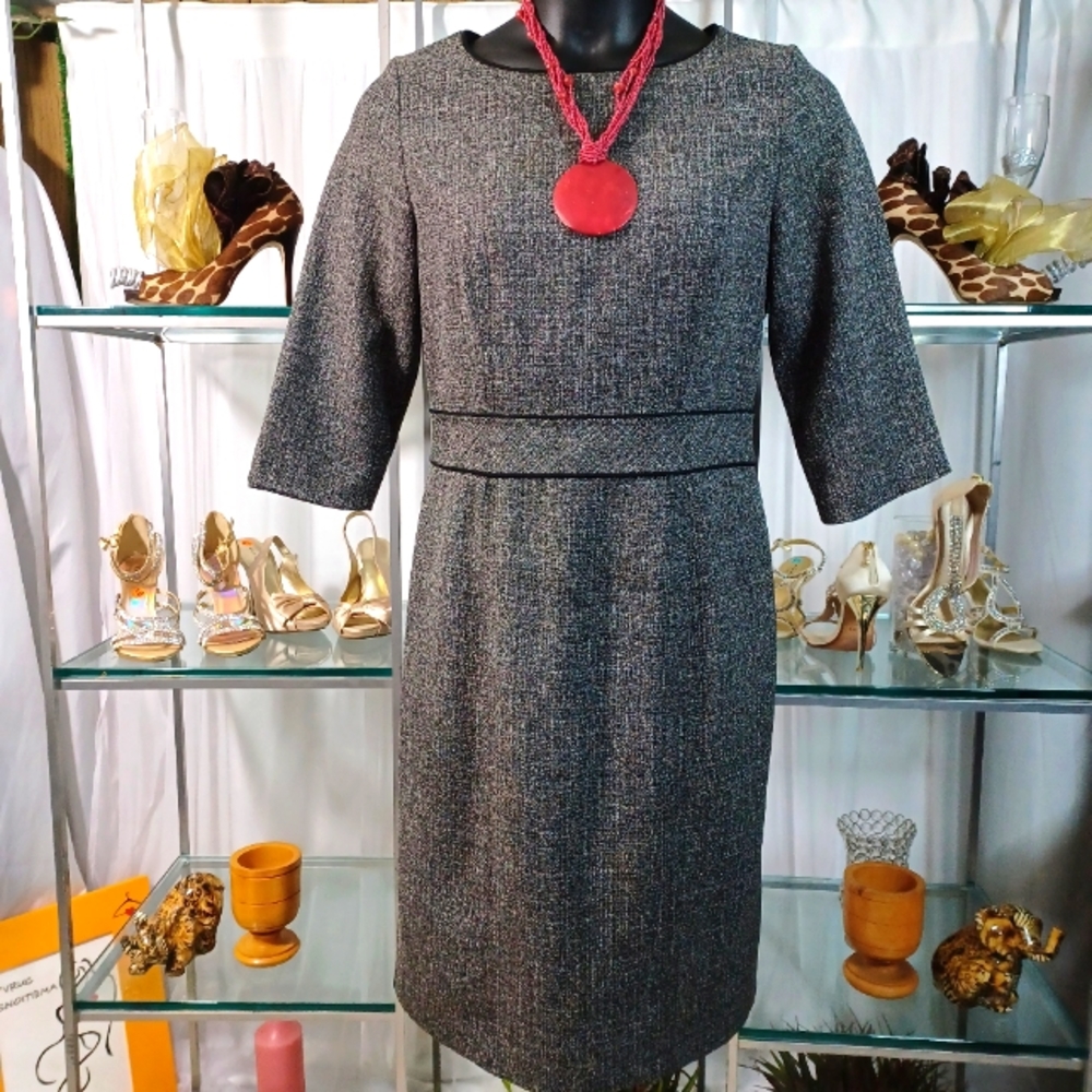Vintage I.N. Studio San Fransico, Tailored Black/White Shift Dress, Size: 10